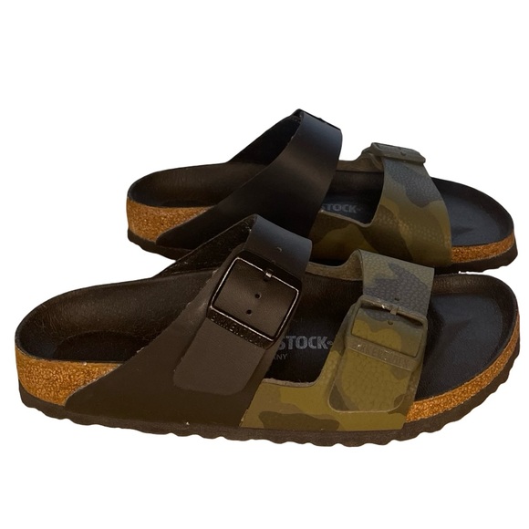 Birkenstock Black and Green Camouflage Sandals - Picture 3 of 6